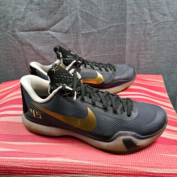 %Nike Kobe 10 Low Nike iD (777411 992) Shoes Size 13 Black Gold Number 45 ( A4 ) main image 6